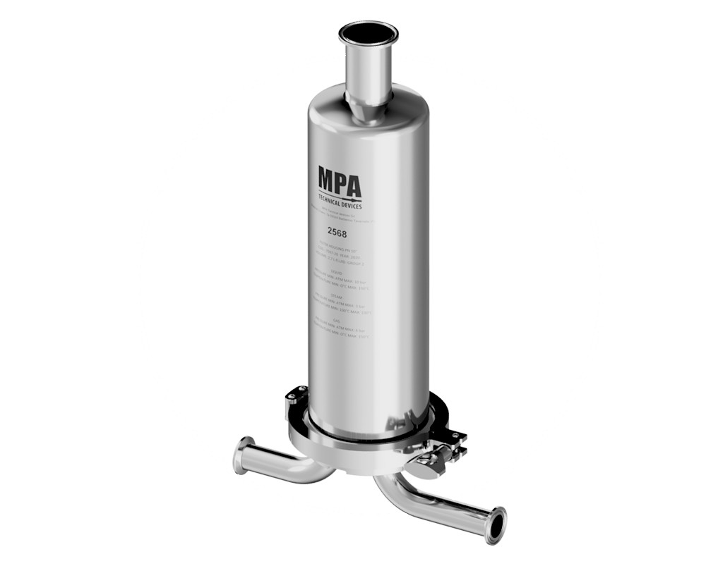 Filter housing for liquid filling machines