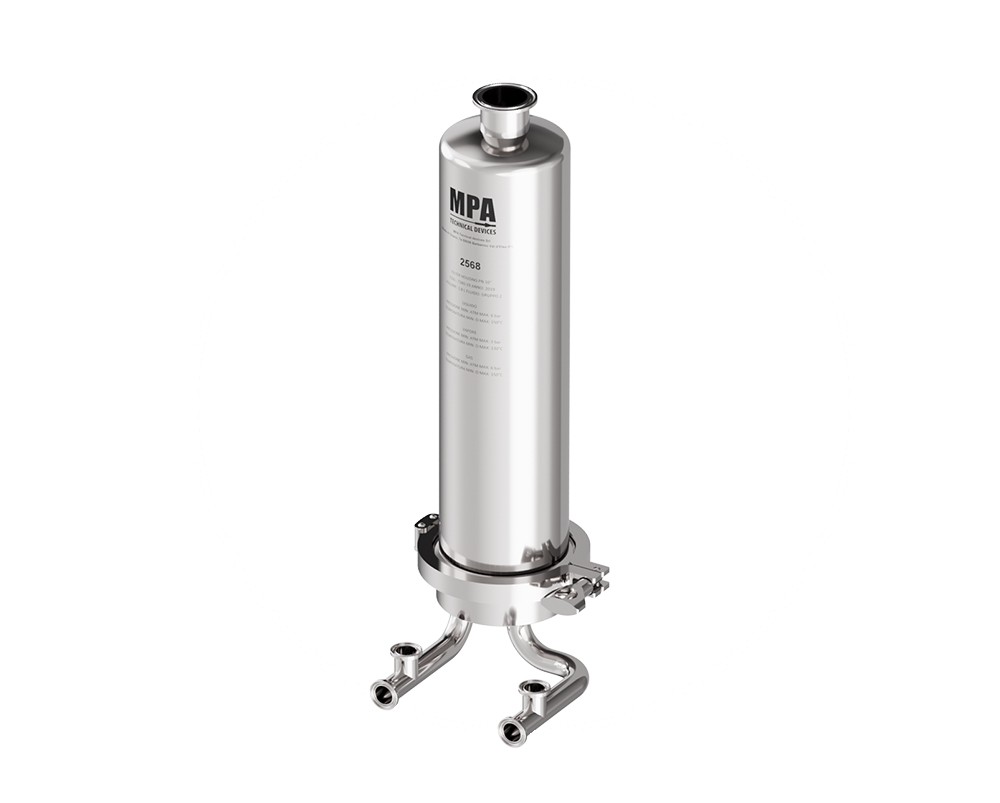 Filter housing for sterile liquids