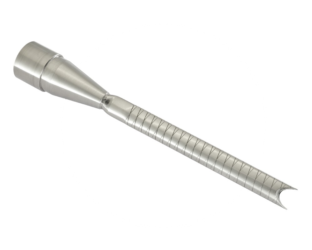 Funnel nozzle for powders