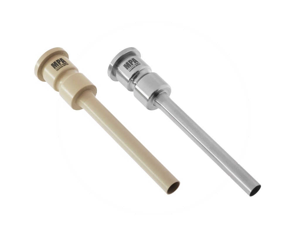 PEEK stopper guide tubes for syringe machines