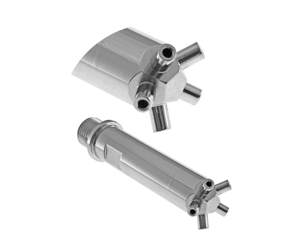 Stainless steel nozzle for the food sector