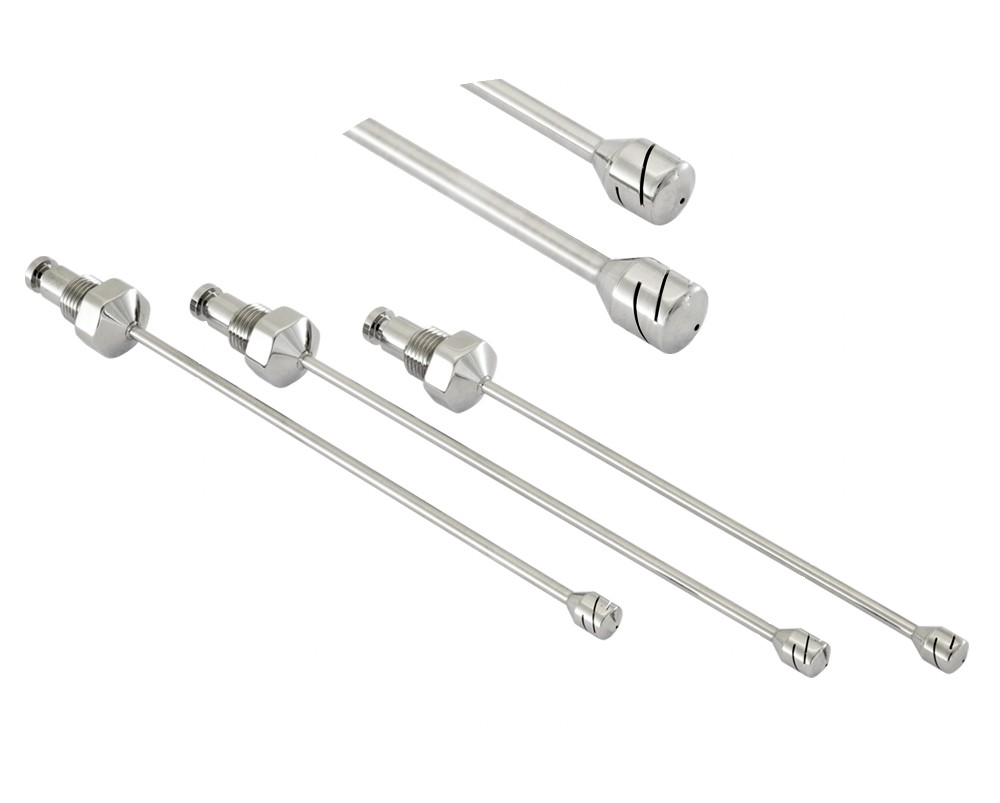 Gas diffuser needles with mitre cuts