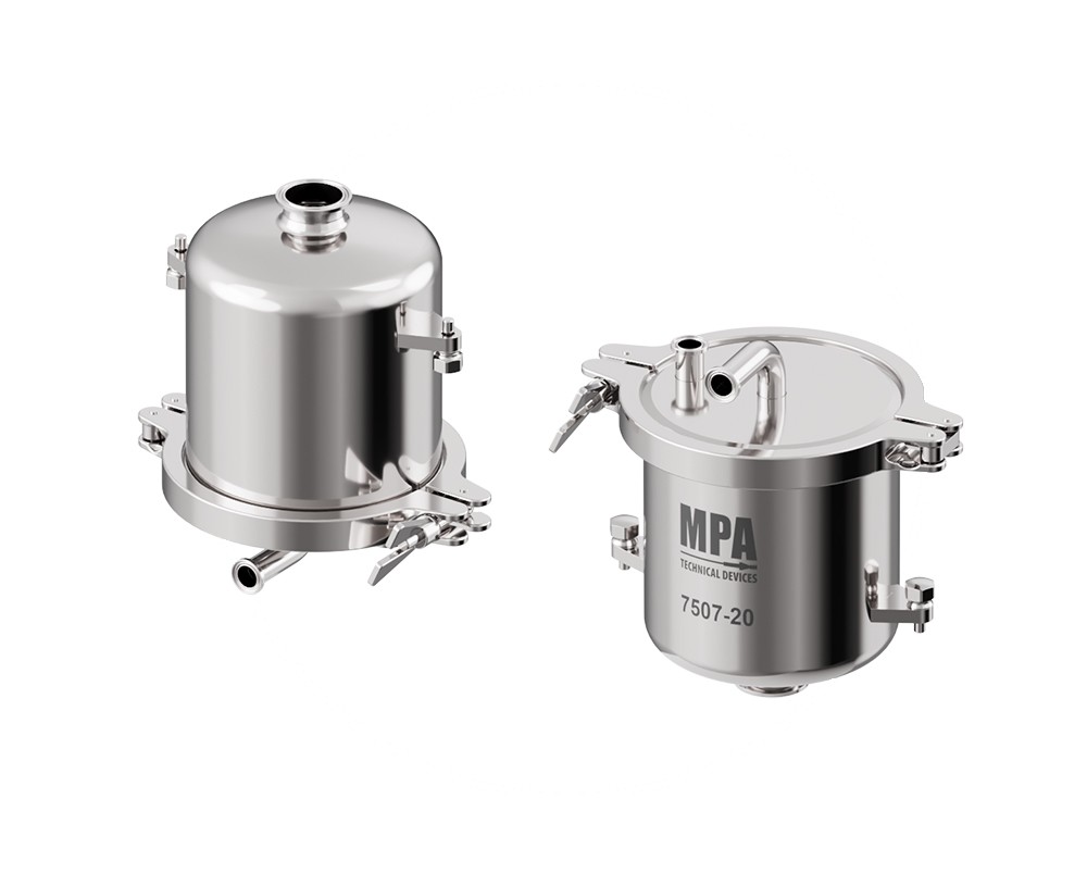 Tank for aseptic vial filling machines