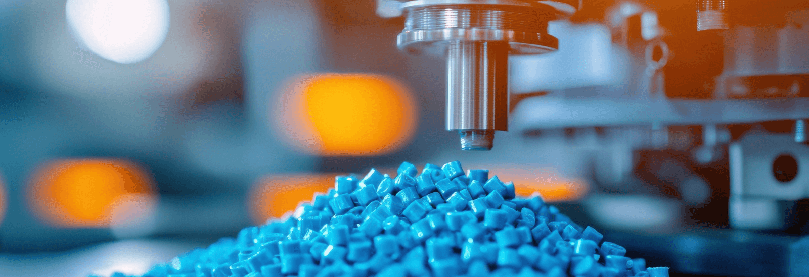 Tablets coming out of a tablet press
